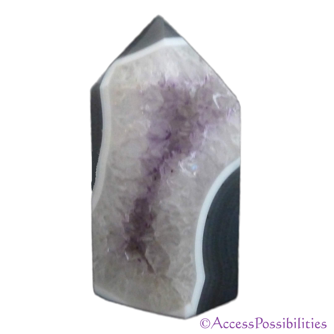 Amethyst Agate Polished Point Tower アメジスト×アゲートポイント