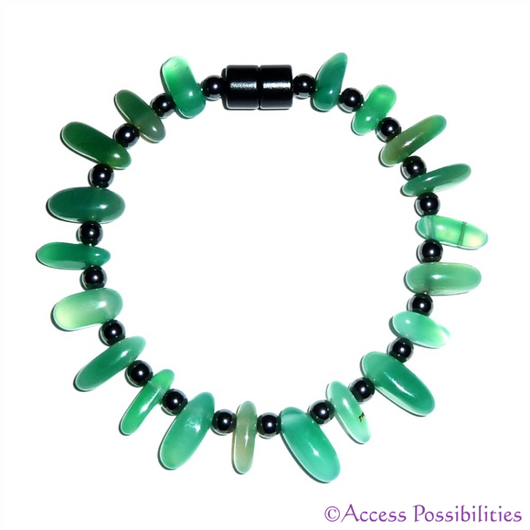 Apatite Gemstone Stick Chip Magnetite Magnetic Bracelet | Magnetite Jewelry | Access Possibilities