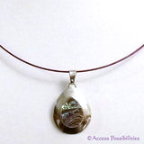 Native American Mother Of Pearl (Abalone) Inlay Pendant Necklace Closeup | Access Possibilities