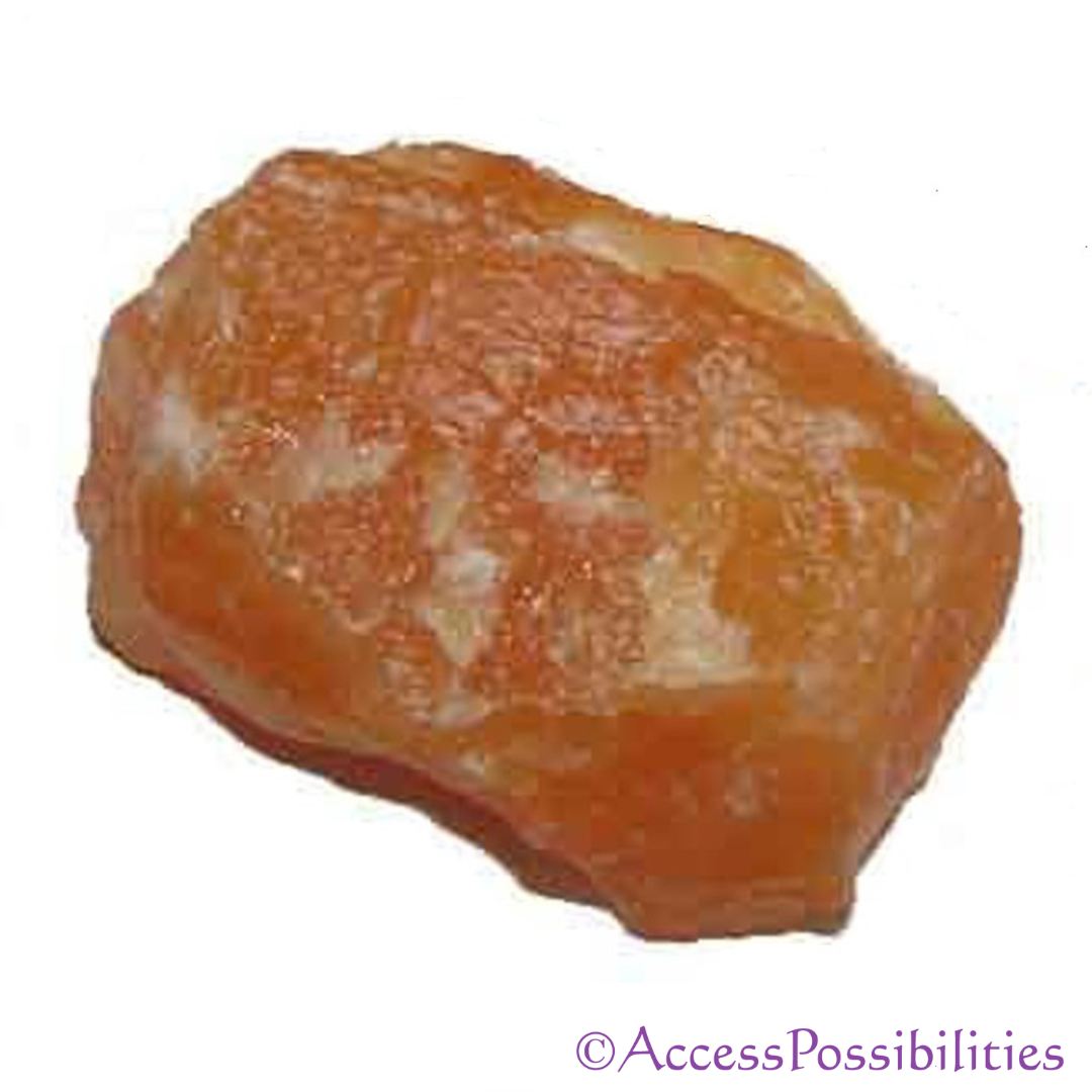 Orange Calcite Raw Stone Grams Rough Crystal Mineral