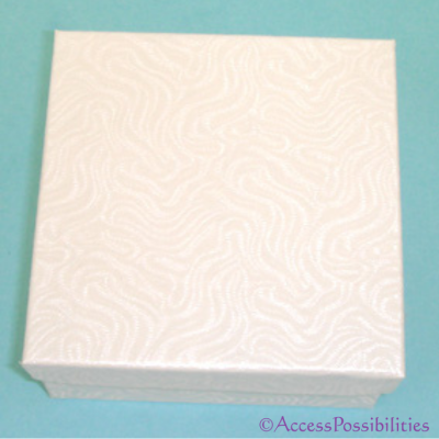 White Cotton Filled Jewelry Gift Box | For Gift Giving & Storage | Access Possibilities