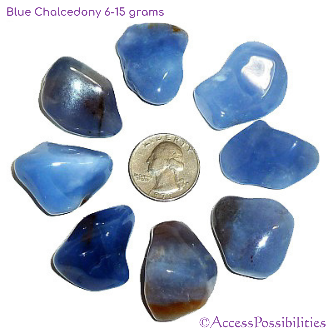 Blue Chalcedony Tumbled Stones From Africa Healing Crystals