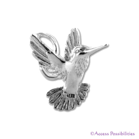 Sterling Silver Hummingbird Charm Pendant | Access Possibilities