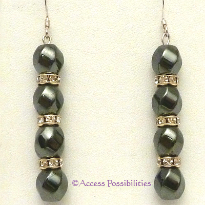 Gold Swarovski Crystal Magnetite Magnetic Earrings | Access Possibilities