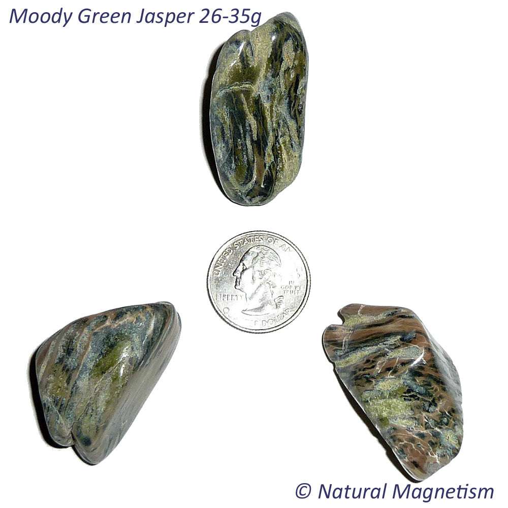 Moody Green Jasper Tumbled Stones From Arizona AKA Zebra Jasper – Access  Possibilities