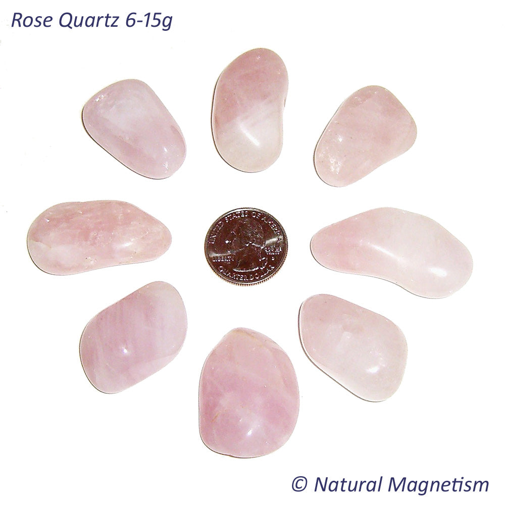 Rose Quartz Tumbled Stone - Small (Set of 3)