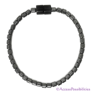 4mm Drum Magnetite Magnetic Anklet | Handcrafted Magnetite Jewelry | Access Possibilities