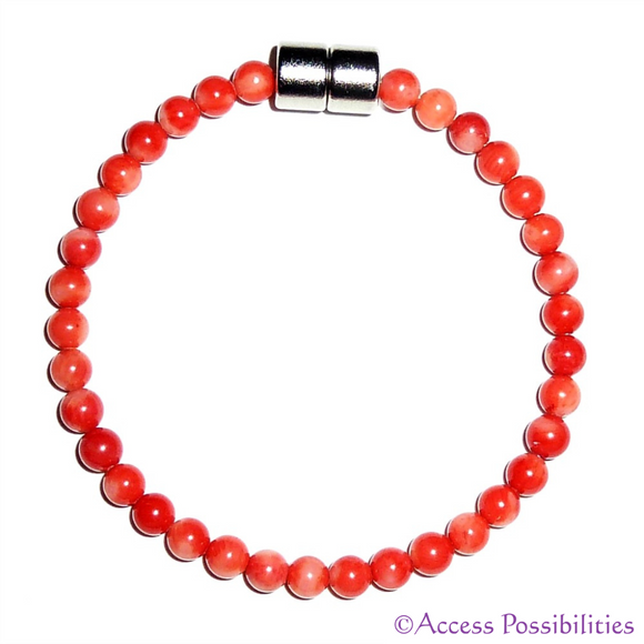 5mm Bamboo Coral Gemstone Anklet | Gemstone Jewelry | Access Possibilities