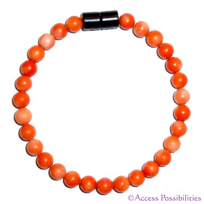 6mm Bamboo Coral Gemstone Bracelet | Gemstone Jewelry | Access Possibilities