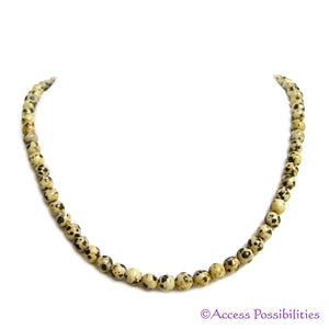6mm Dalmatian Jasper Gemstone Necklace | Gemstone Jewelry | Access Possibilities