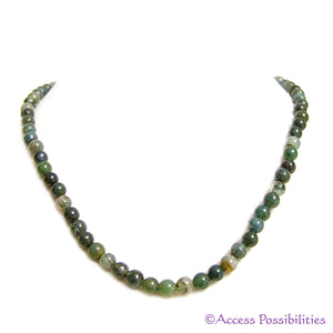 6mm Moss Agate Gemstone Necklace | Gemstone Jewelry | Access Possibilities
