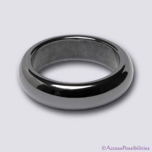 6mm Smooth Magnetized Hematite Magnetic Ring | Magnetic Therapy Jewelry | Access Possibilities