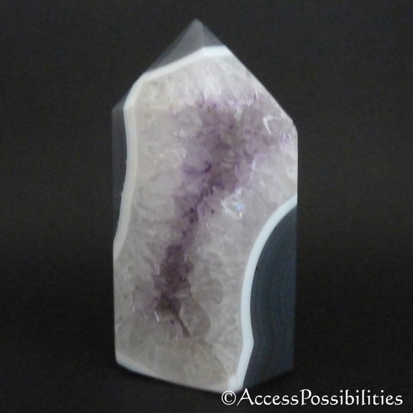 Amethyst Agate Polished Point Tower | Healing Crystals | Access Possibilities