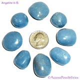 Angelite Tumbled Stones From Peru | Medium 6-15 grams | Crystals | Access Possibilities