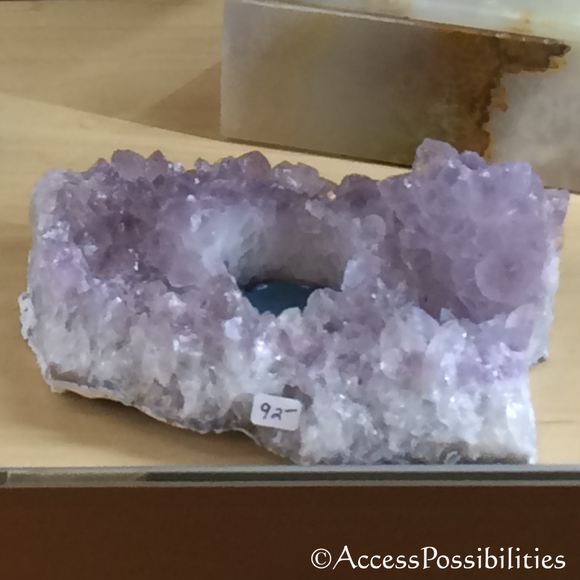 Amethyst Raw Crystal Druse Tealight Candle Holder From Brazil | Raw Crystal Accessories | Access Possibilities
