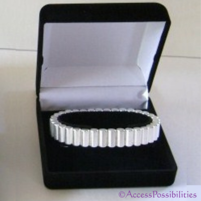 Black Velvet Bracelet Box For Storing Bracelets, Anklets or Watches | Access Possibilities
