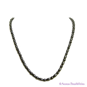 Baby Rice And Round Magnetite Magnetic Necklace | Magnetic Jewelry | Access Possibilities