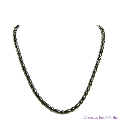 Baby Rice And Round Magnetite Magnetic Necklace | Magnetic Jewelry | Access Possibilities