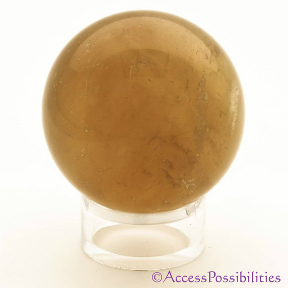 Citrine Calcite Spheres AKA Honey Calcite Spheres With Stand | Access Possibilities