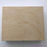 dōTERRA Logo Engraved Limited Edition Essential Oil Wooden Storage Box | Exterior View | Access Possibilities