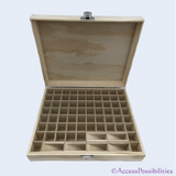 dōTERRA Logo Engraved Limited Edition Essential Oil Wooden Storage Box |  Interior View | Access Possibilities