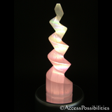 Selenite Polished Spiral Towers | Displayed on LED Light Base | Polished Healing Crystals | Access Possibilities
