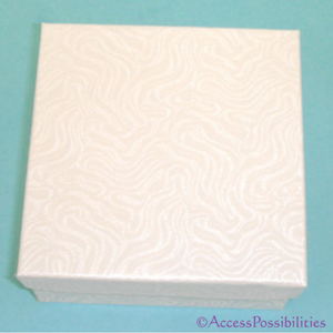 White Cotton Filled Jewelry Gift Box | For Gift Giving & Storage | Access Possibilities