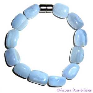 Blue Chalcedony Gemstone Nugget Bracelet | Gemstone Jewelry | Access Possibilities
