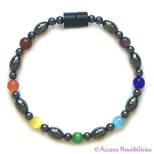 Chakra Cat Eye Magnetite Magnetic Bracelet | Magnetite Jewelry | Access Possibilities