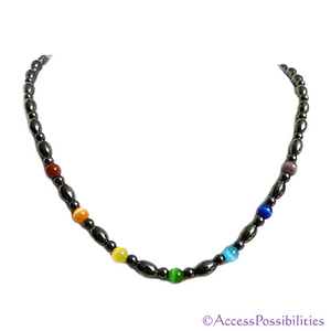 Chakra Magnetite Magnetic Necklace | Handcrafted Magnetite Jewelry | Access Possibilities