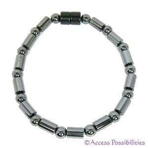 Cylinder And Round Magnetite Magnetic Anklet | Magnetite Jewelry | Access Possibilities
