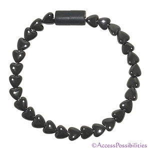 Heart Magnetite Magnetic Anklet | Handcrafted Magnetite Jewelry | Access Possibilities