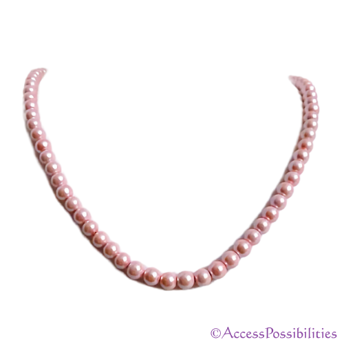 Pink Pearl Magnetite Magnetic Necklace | Handcrafted Magnetite Jewelry | Access Possibilities