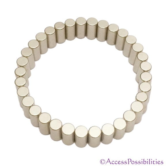 6x12mm Silver Neodymium Magnetic Bracelet | Neodymium Magnetic Jewelry | Magnetic Therapy Jewelry | Access Possibilities
