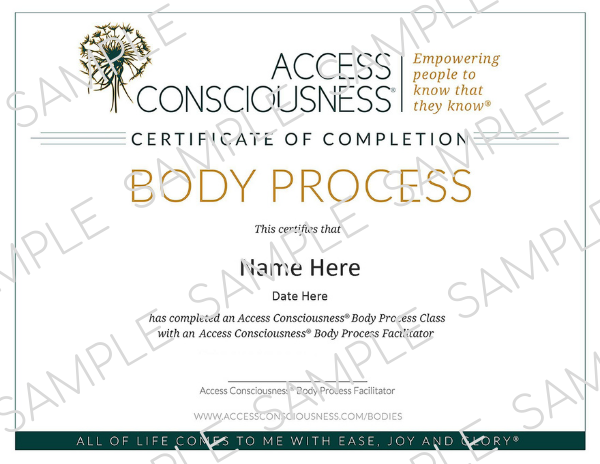 Access Body Process Certificate Of Completion | Access Possibilities