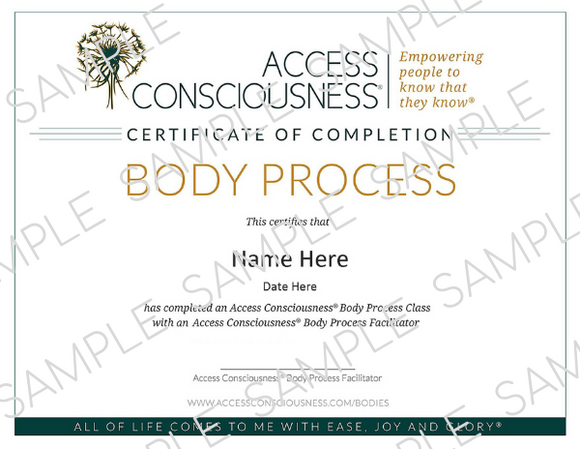Access Body Process Certificate Of Completion | Access Possibilities