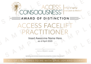 Access Facelift Practitioner Certificate | Watermarked Sample | Access Possibilities