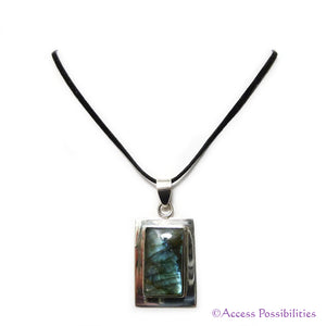 Sterling Silver Labradorite Gemstone Pendant Necklace | Sterling Silver Gemstone Jewelry | Access Possibilities