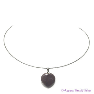 Purple Jasper Gemstone Heart Pendant Necklace | Gemstone Jewelry | Access Possibilities