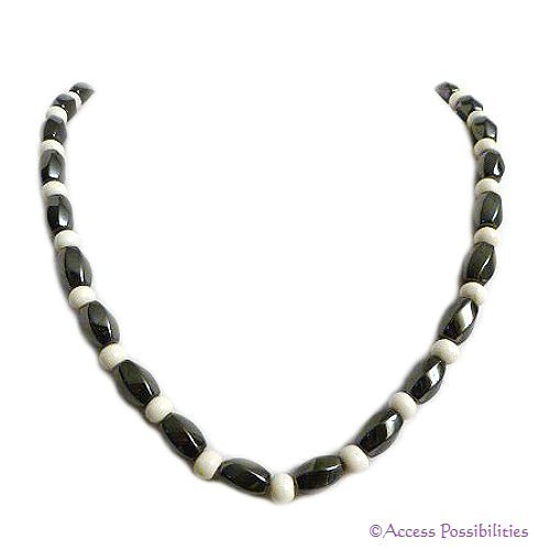 Large Twist And Bone Magnetite Magnetic Necklace | Magnetic Jewelry | Access Possibilities