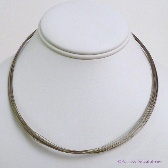 Silver Multi-Strand Wire Necklace Choker | Access Possibilities