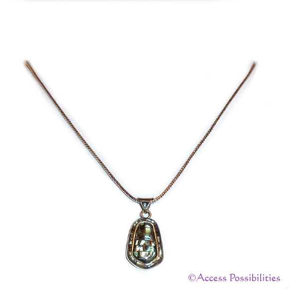 Native American Mother Of Pearl (Abalone) Inlay Pendant Necklace | Native American Jewelry | Access Possibilities