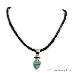 Native American Turquoise Arrowhead Inlay Pendant Necklace | Native American Jewelry | Access Possibilities