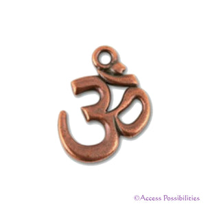 Antique Copper Om Pendant or Charm by TierraCast® | Access Possibilities