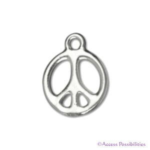 Rhodium Peace Charm Pendant By TierraCast® | Access Possibilities