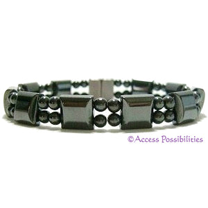 Square Double Magnetite Magnetic Bracelet | Magnetic Therapy | Access Possibilities