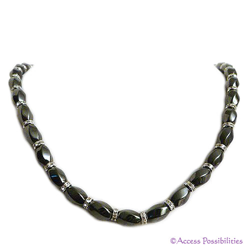 Silver Swarovski Crystal Magnetite Magnetic Necklace | Magnetic Jewelry | Access Possibilities