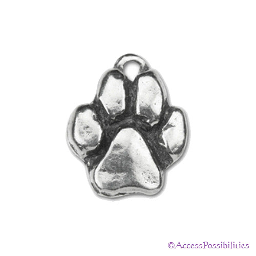 Antique Pewter Wolf Paw Charm Pendant by TierraCast® | Access Possibilities