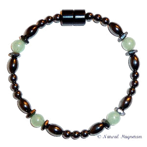 Serpentine Hex And Rice Magnetite Magnetic Anklet