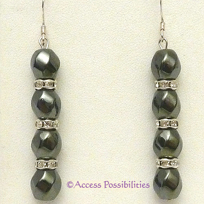 Silver Swarovski Crystal Magnetite Magnetic Earrings Access